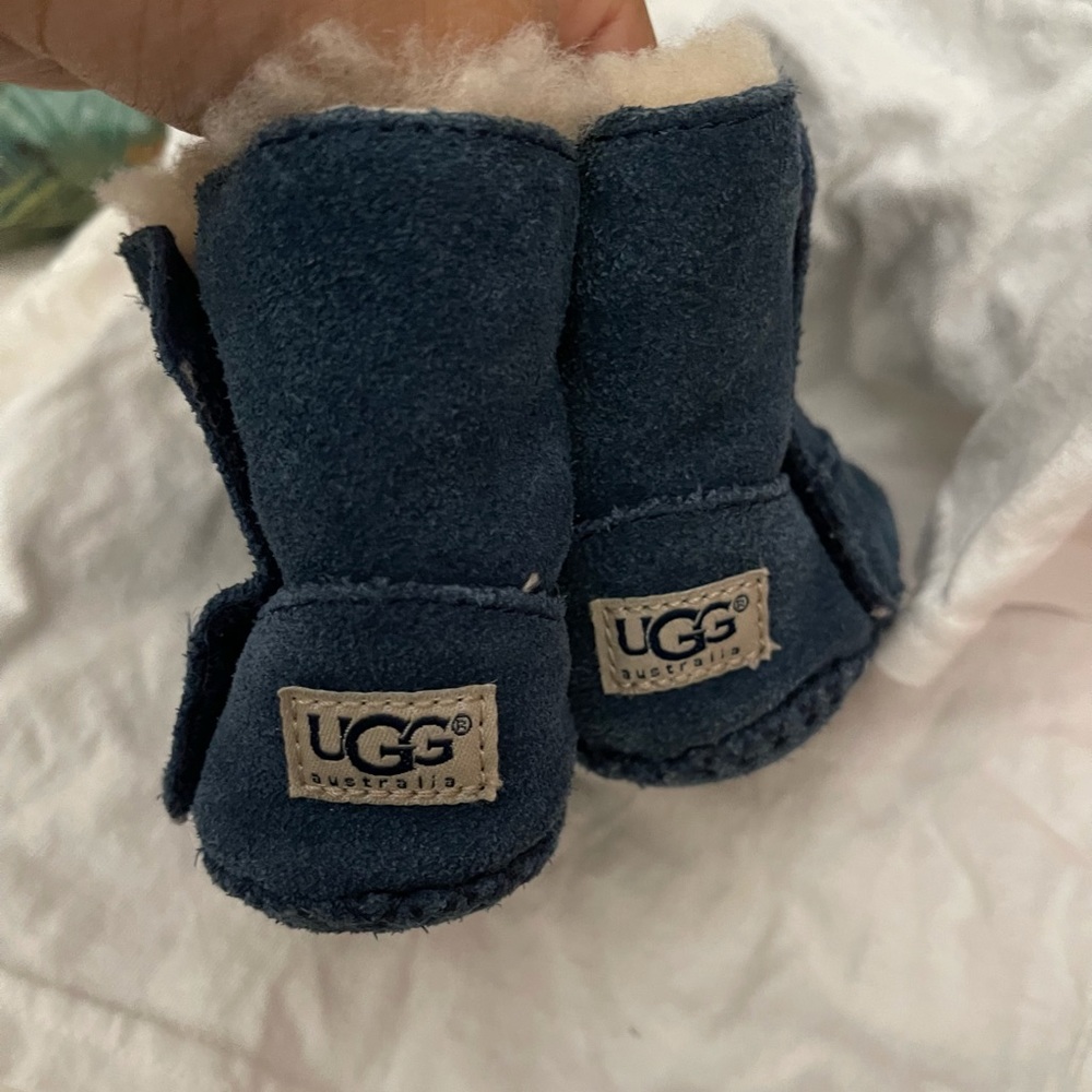 UGG blue CADEN moccasin style booties SIZE 2